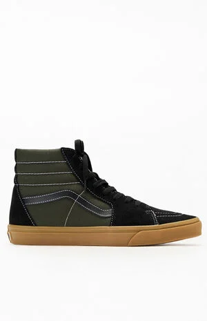 Obsidian Suede & Canvas Sk8-Hi Shoes image number 1