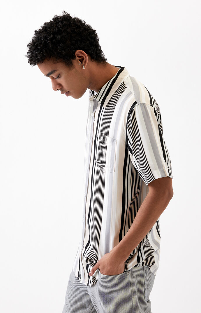 Arjun Striped Short Sleeve Button Up Shirt