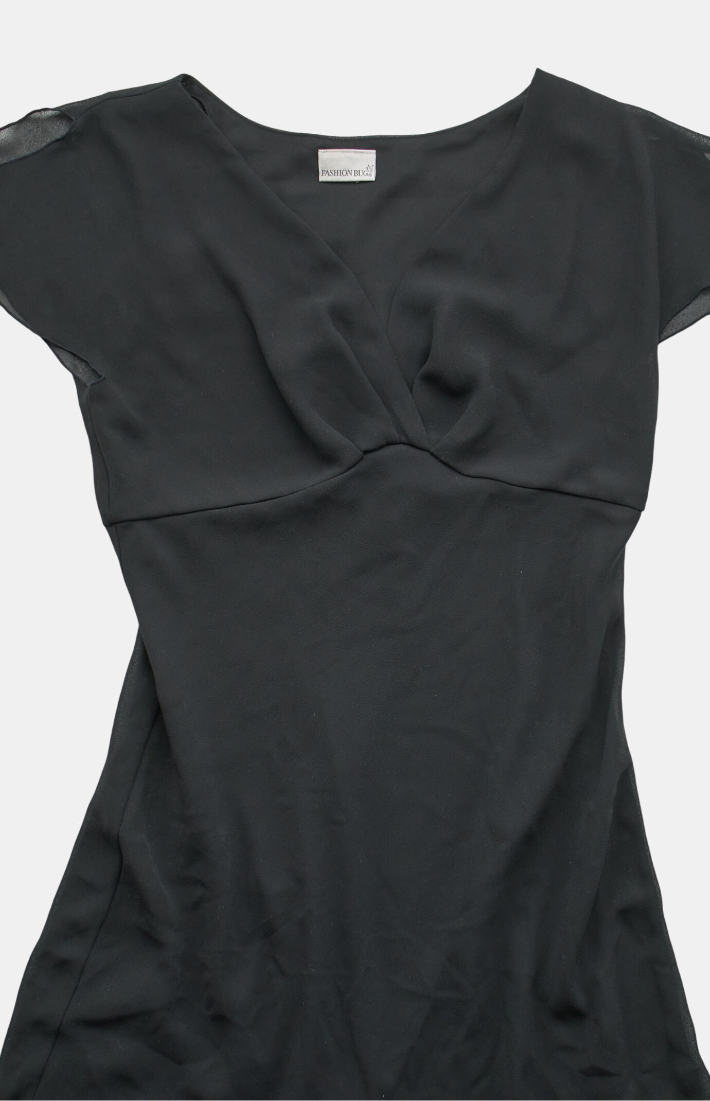 PS VINTAGE 2000s Polka Dot Midi V-Neck Dress