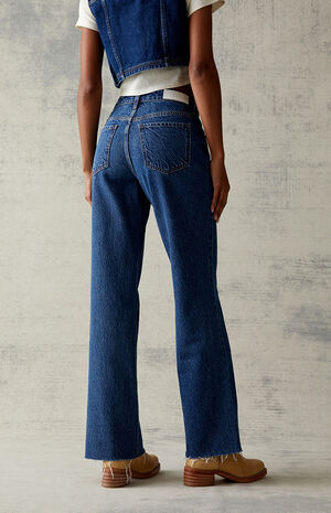 Eco Dark Blue Vintage Bootcut Jeans image number 4