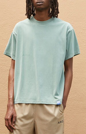 Seafoam Vintage Wash Heavyweight Oversized T-Shirt image number 3