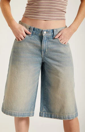 Peyton Extreme Jorts Light Blue Tint image number 6