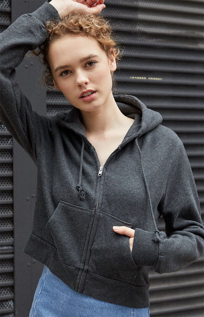 Grey crystal hoodie best sale