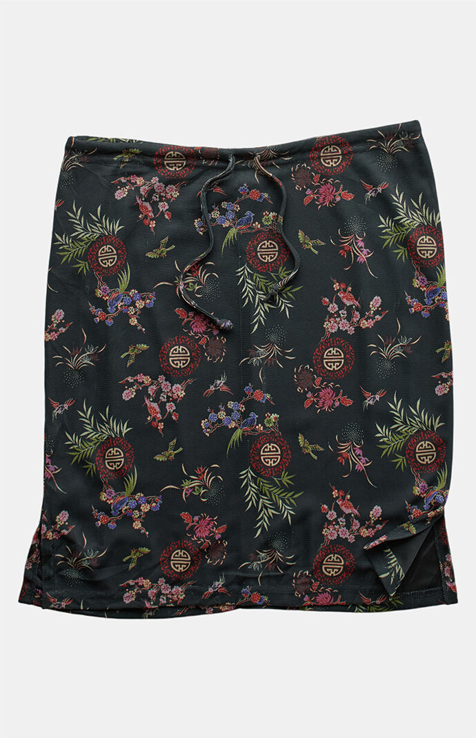 PS VINTAGE Black 2000s Y2K Midi Skirt