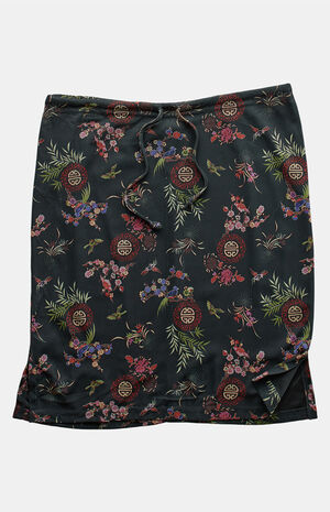 Black 2000s Y2K Midi Skirt image number 1