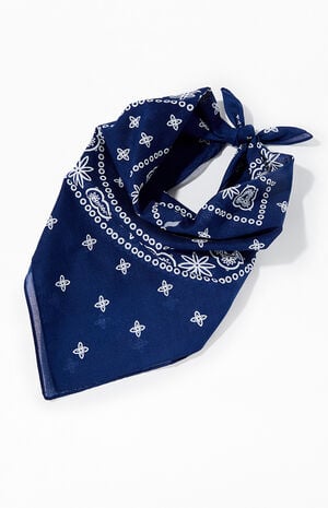 Blue Logo Paisley Bandana image number 1
