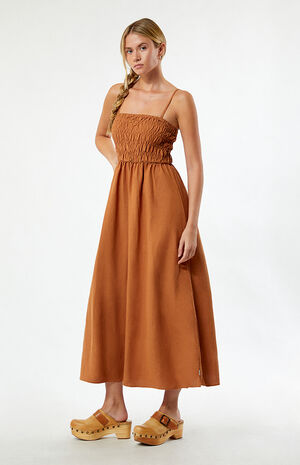 Classic Shirred Midi Dress image number 3
