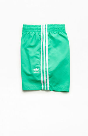 Green 3-Stripes 17" Swim Trunks image number 3