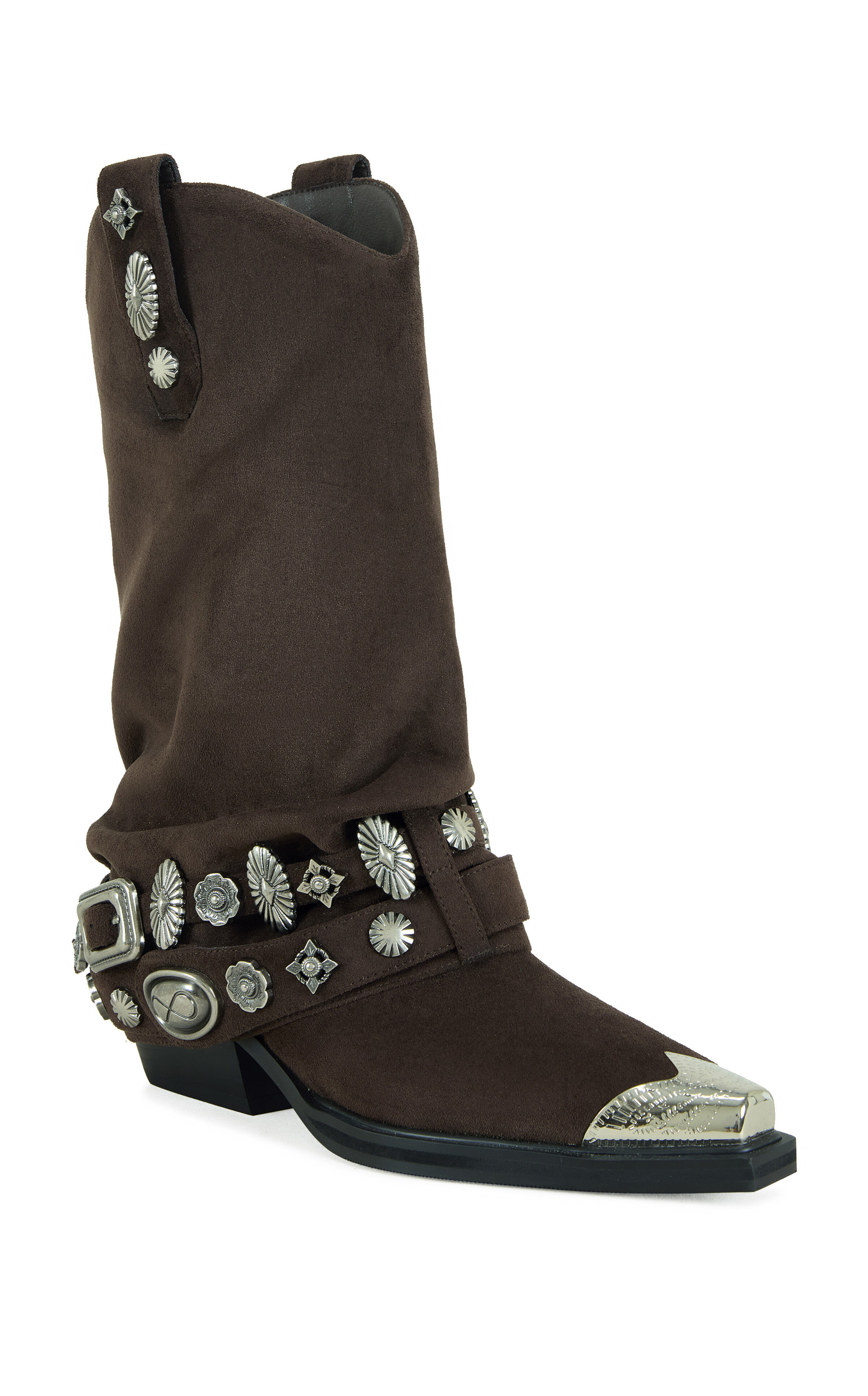 AZALEA WANG Women's Ashraf Chocolate Western Booties