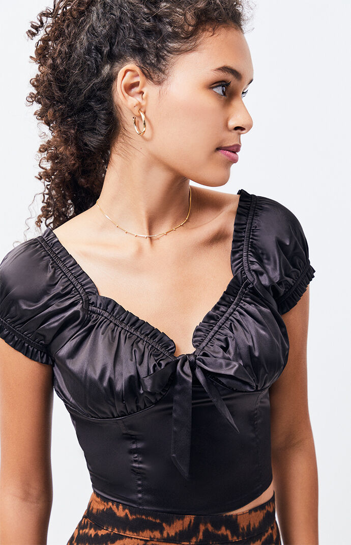 Satin Bustier Top
