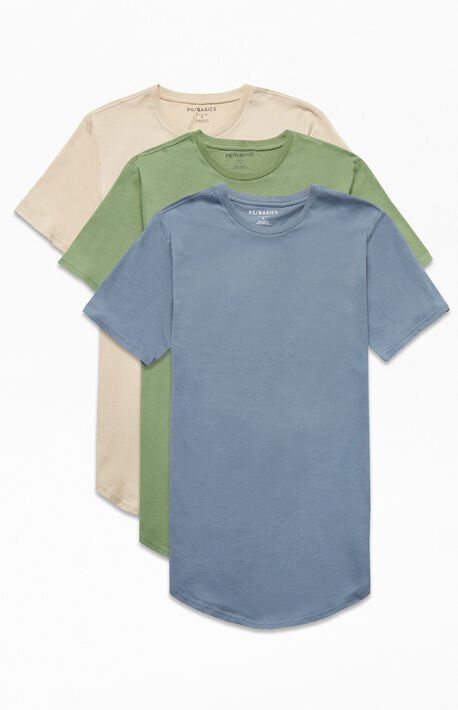 Three Pack Emilia Scallop T-Shirts