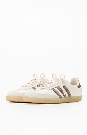 White & Brown Samba OG Shoes image number 2