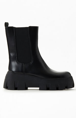 Women's Black Ana Platform Boots image number 2