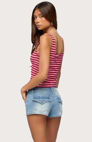 Striped Built In Bra Tank Top image number 3