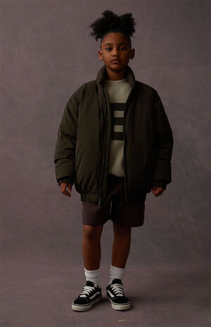 Off Black Puffer Jacket image number 6
