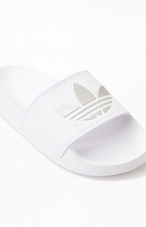 Women's White Adilette Lite Slide Sandals image number 6