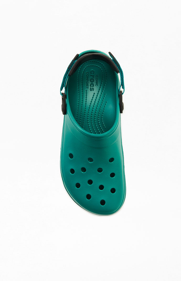 Dark shop teal crocs