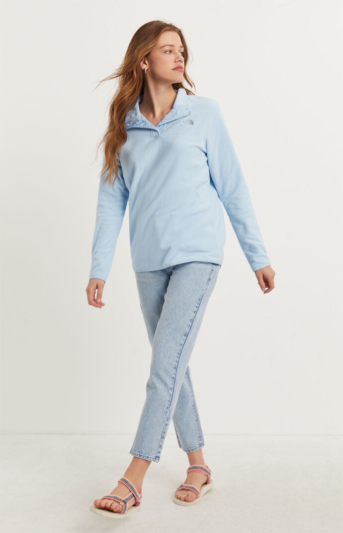 Glacier Snap-Neck Pullover Sweatshirt
