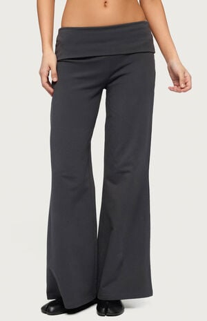 Petite Wide Leg Fold Over Pants image number 1