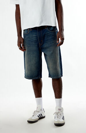 Dark Indigo 469 Loose Fit Denim Shorts image number 2