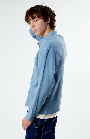 Black Cropped Classic Long Sleeve Shirt image number 3