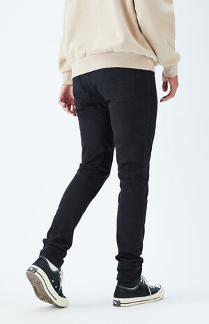 Black Stacked Skinny Jeans image number 4