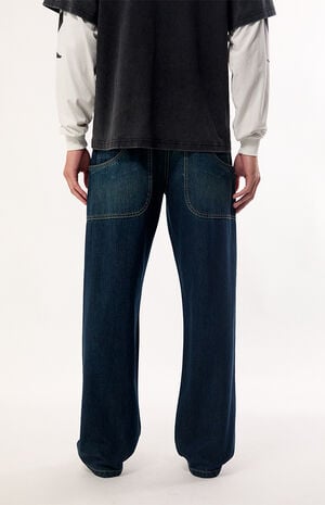 Dylan Baggy Jeans Layered Pocket Dark Wash image number 4