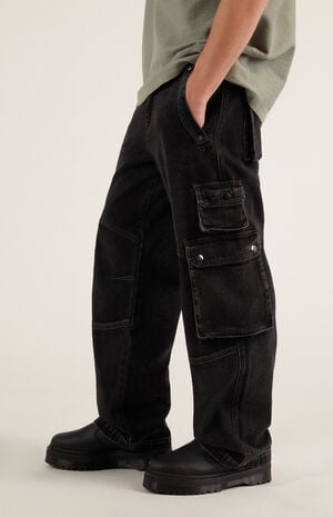 Dylan Baggy Cargo Jeans Black image number 4