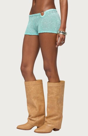 Sarina Sequin Knit Micro Shorts image number 2