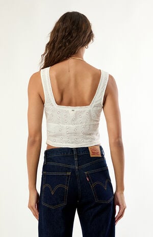Eyelet Forever Woven Tank Top image number 4