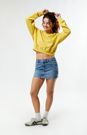 Bronco Vintage Cropped Raglan Crew Neck Sweatshirt image number 4