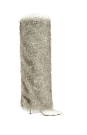 Langann Bone Faux Fur Stiletto Boots image number 1