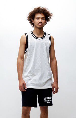 Cream Mesh Tank Top image number 1