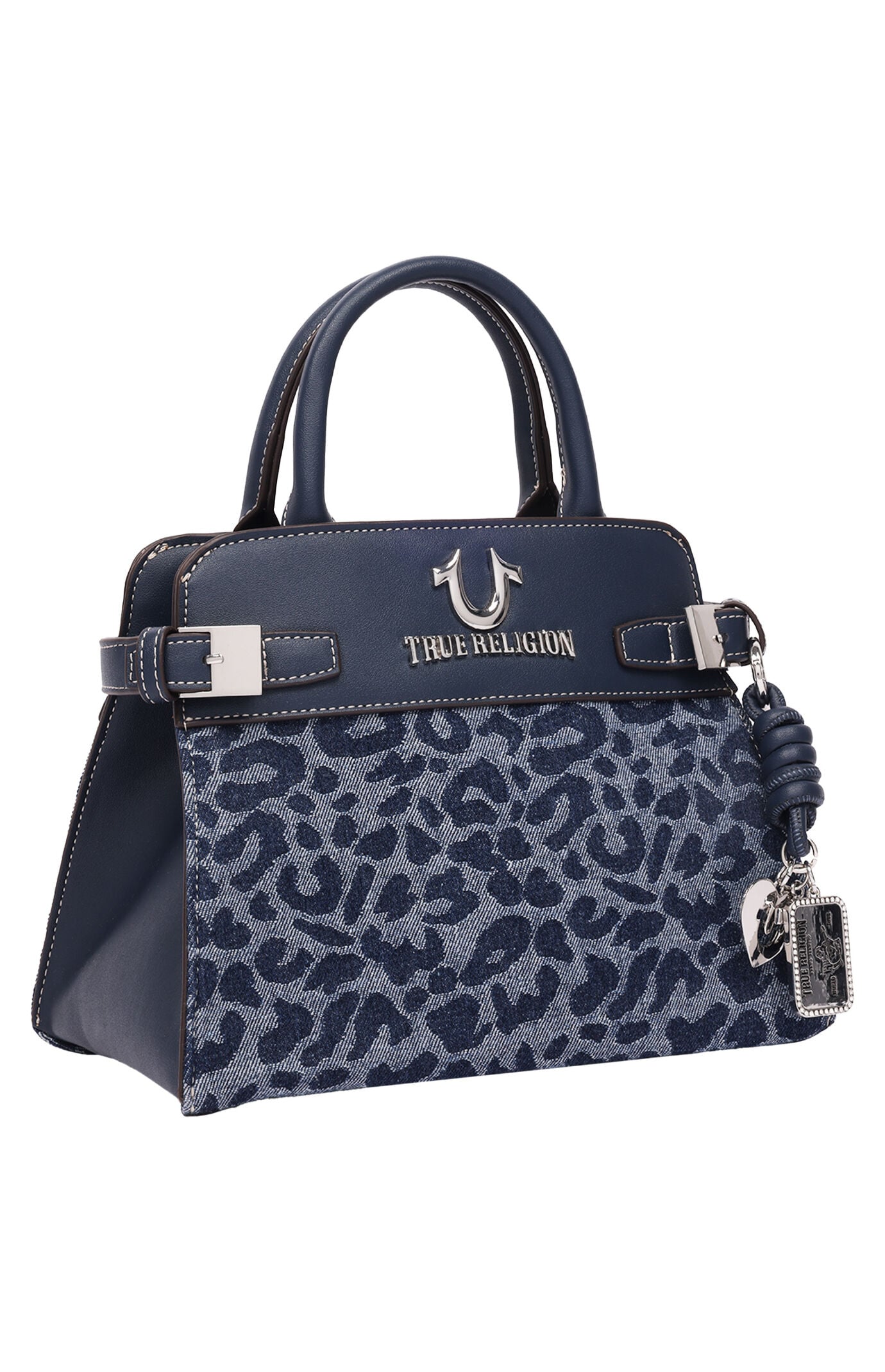 True Religion Beckham Leopard Jean Belted Tote Bag