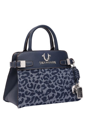 Beckham Leopard Jean Belted Tote Bag image number 2