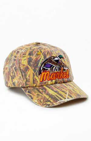 Duck Pond Camo 6-Panel Snapback Hat image number 1