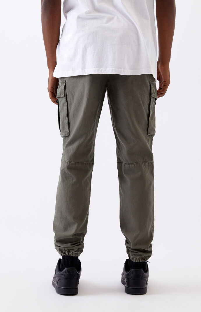 Olive Slim Cargo Jogger Pants