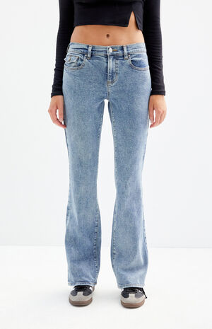 Stretch Medium Indigo Low Rise Bootcut Jeans image number 2