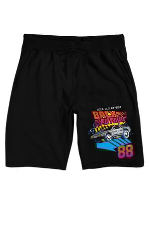 Back To The Future Delorean 88 Lounge Sweat Shorts image number 1