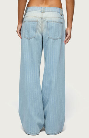 Cory Striped Low Rise Baggy Jeans image number 3