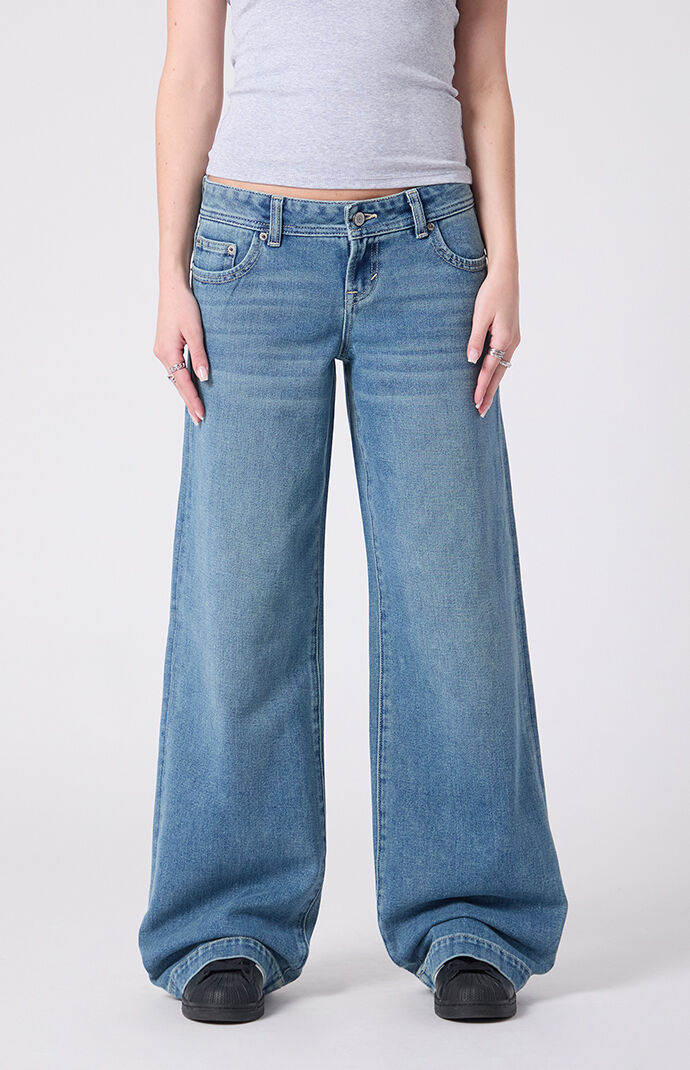Pacsun Kaia Ultimate Low Rise Baggy Jeans Light Blue