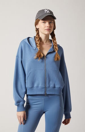 Active Sweat Alta Modal Cropped Zip Up Hoodie image number 2