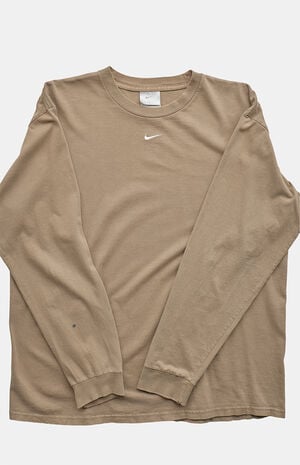 2000s Nike Beige Long Sleeve T-Shirt image number 2