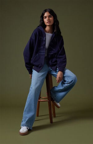 Pac Jeans Vintage Wash Zip Up Hoodie image number 1