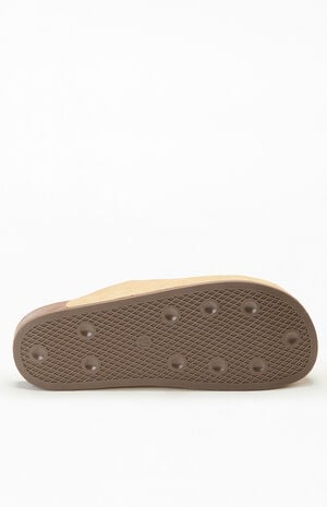 Beige Adimule Slide Sandals image number 4