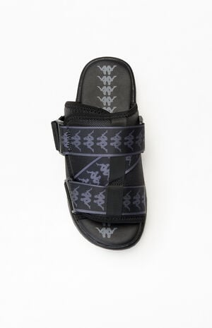 Black 222 Banda Mitel1 Slide Sandals image number 5