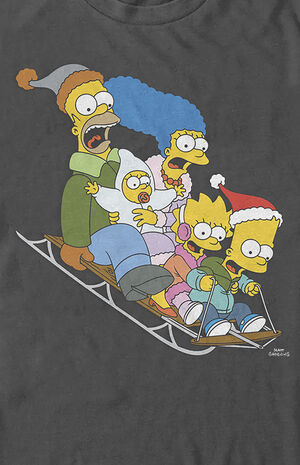 The Simpsons Gone Sledding T-Shirt The Simpsons Gone Sledding T-Shirt image number null