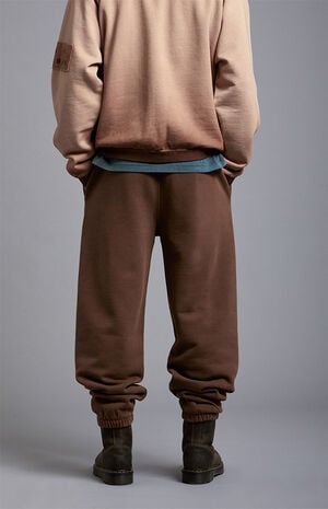 Brown Heavyweight Fleece Jogger Sweatpants image number 7