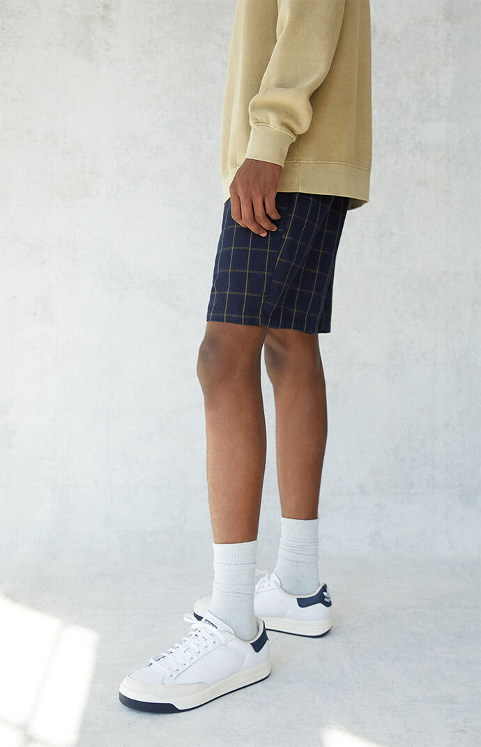 Plaid Navy Menswear Shorts