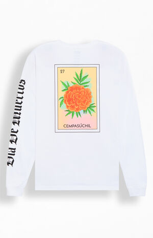 Dia De Muertos Loteria Flora de Cempasuchil Long Sleeve T-Shirt image number 1